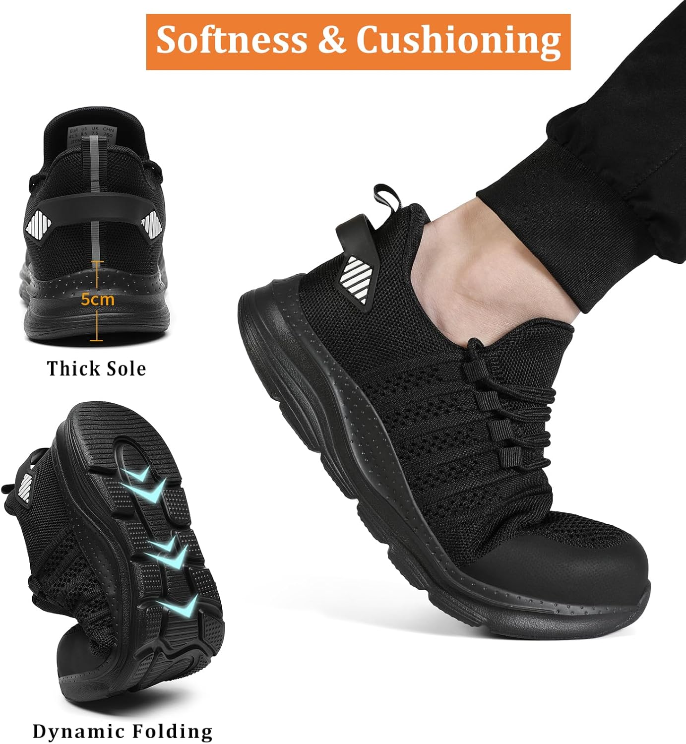 Thumbnail 6 de LUPWEE Safety Trainers: Steel Toe Cap, Slip-Resistant & Puncture-Proof Midsole for Men and Women