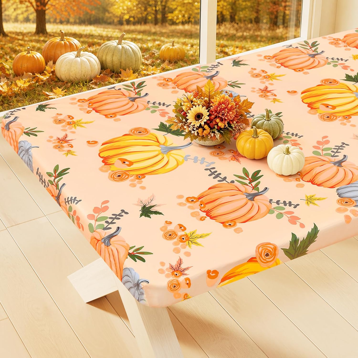 Detalle de Smiry Fitted Vinyl Tablecloth 30" x 72