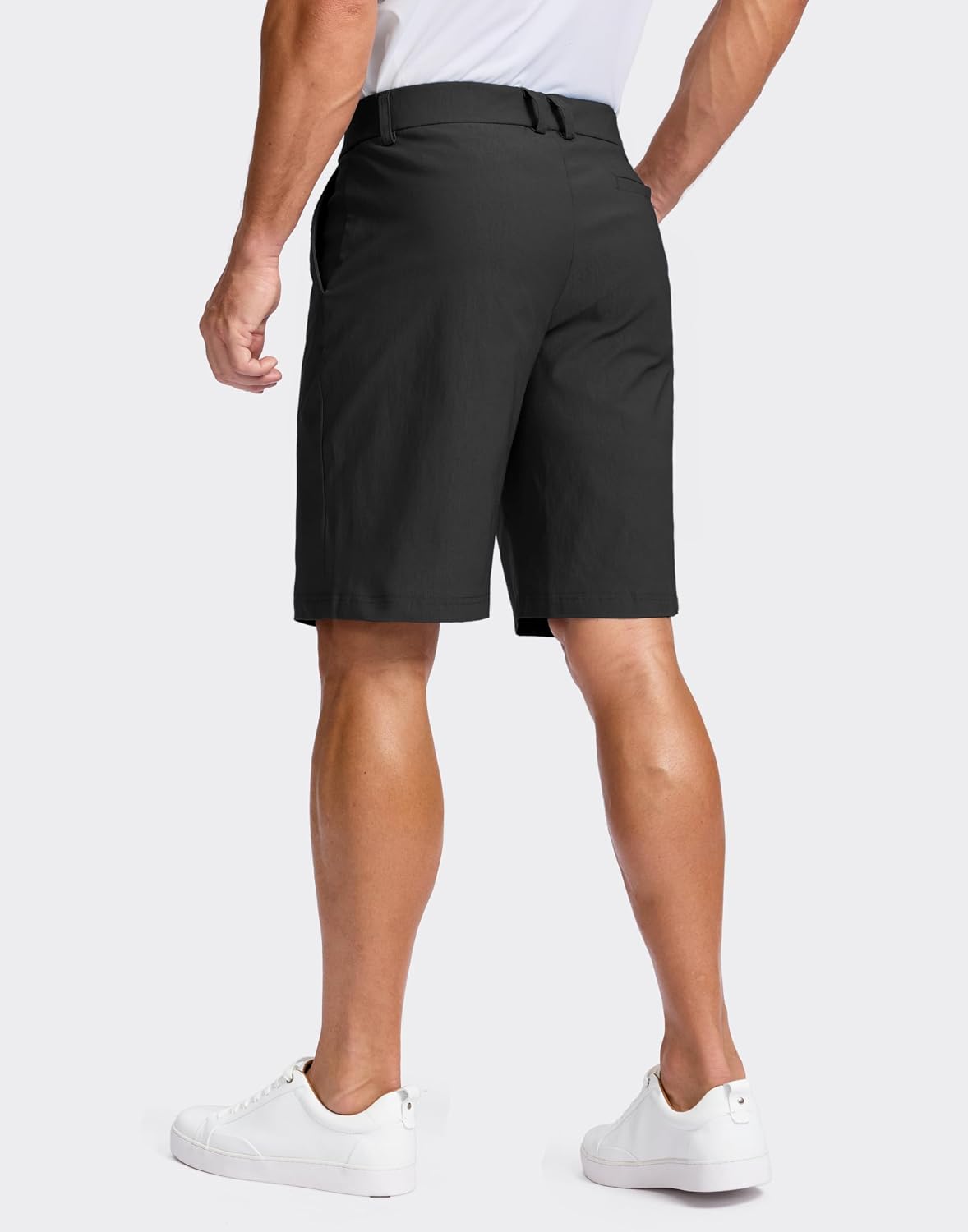 Detalle de Pudolla Men's Casual Shorts 7/9 Inch Golf Shorts Stretch Dress Work Shorts