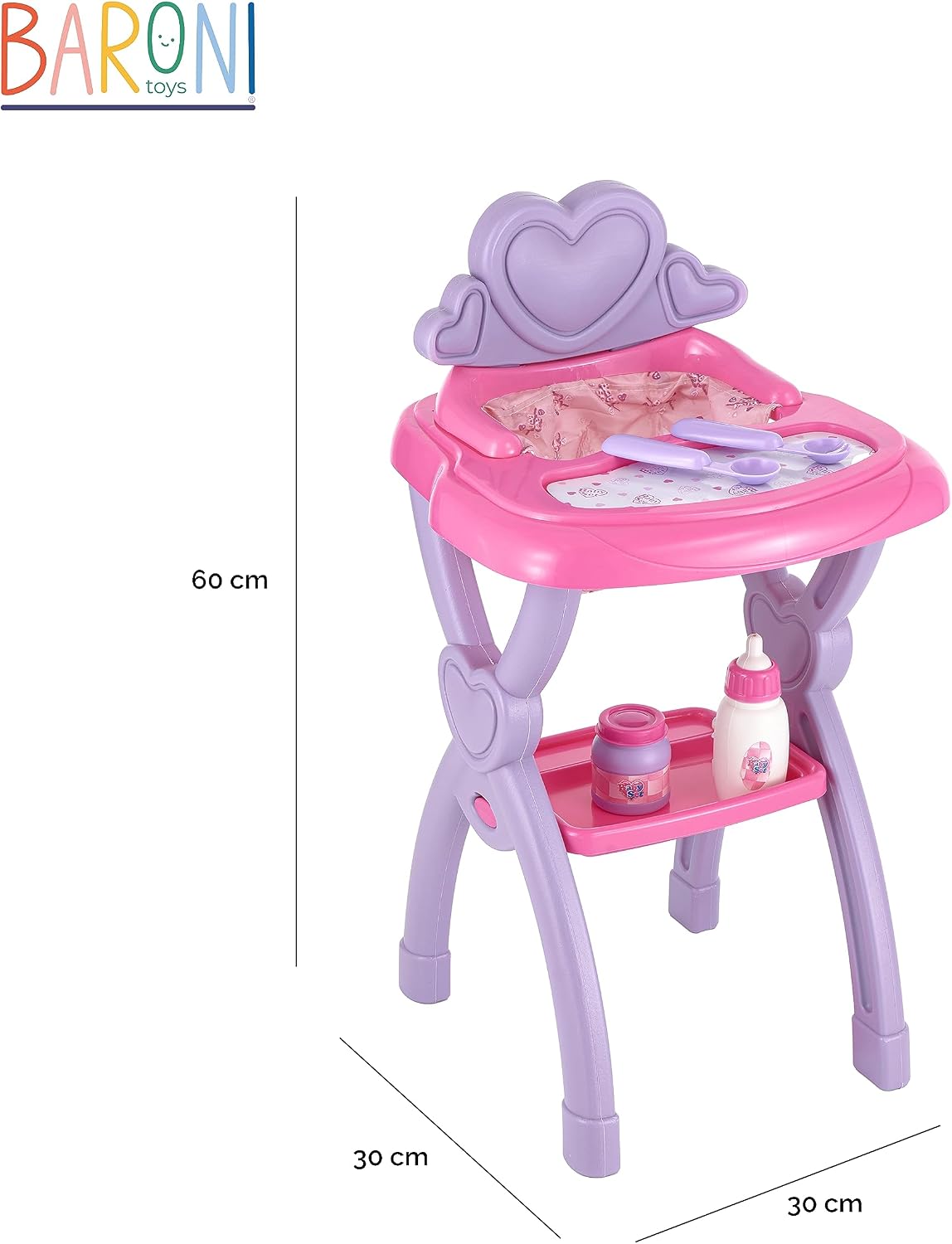Thumbnail 6 de Baroni Toys Seggiolone per bambola con set pappa đ˝