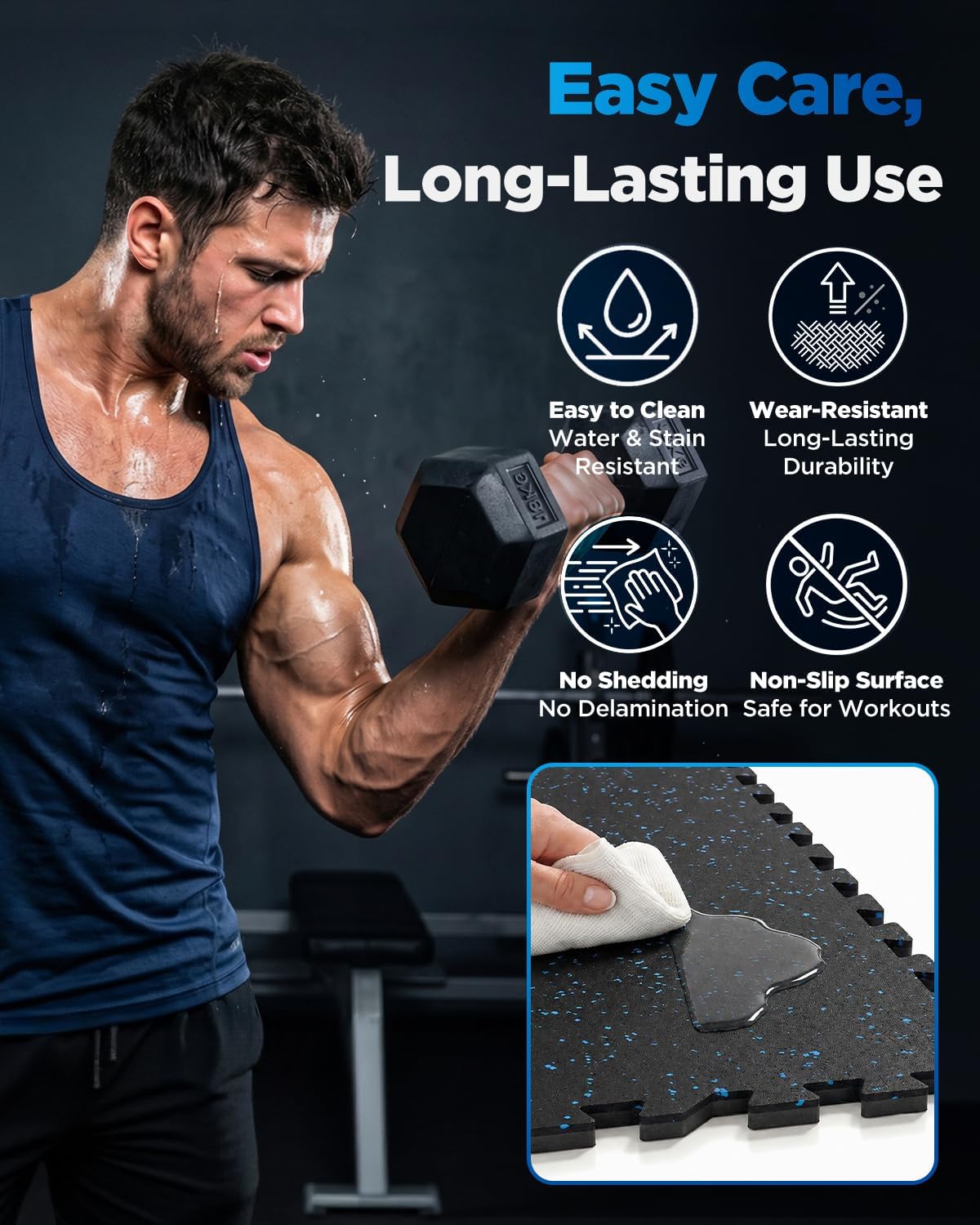 Detalle de Vivaluz Gym Flooring 0.6-Inch Thick