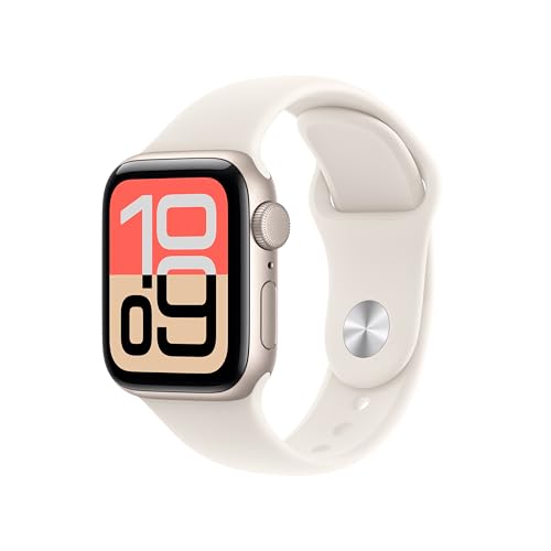 Detalle de Apple Watch SE 3 (GPS, 40mm) with Starlight Aluminum & Sport Band: A Practical Fitness & Health Smartwatch