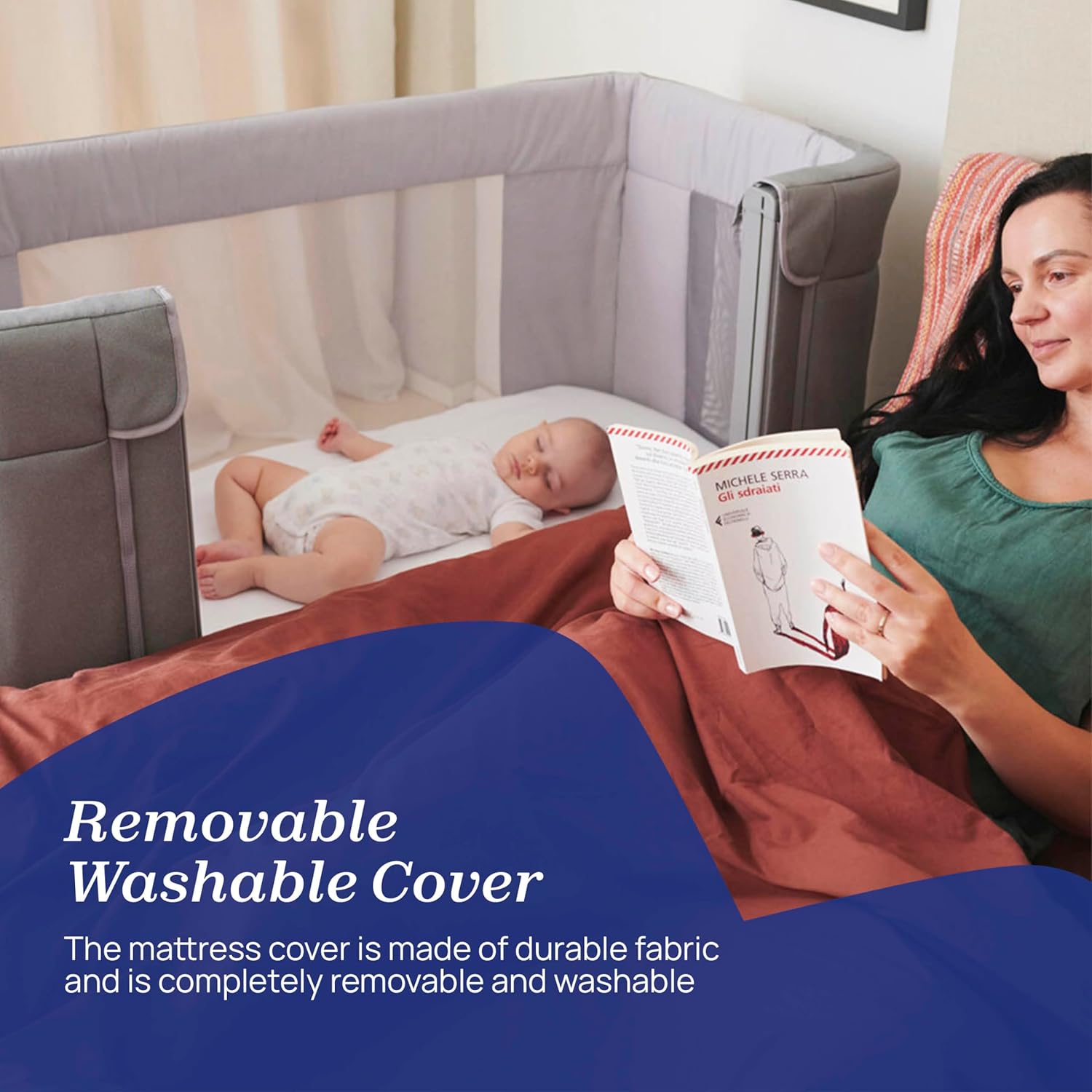 Detalle 2 de Chicco Next2Me Forever Mattress (White) – official replacement for Forever co-sleeping cribs