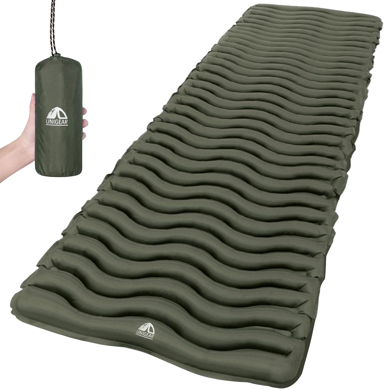 Detalle de Unigear 500g ultraleichte Isomatte – kompakt, wasserdicht und rutschfest für Outdoor-Abenteuer