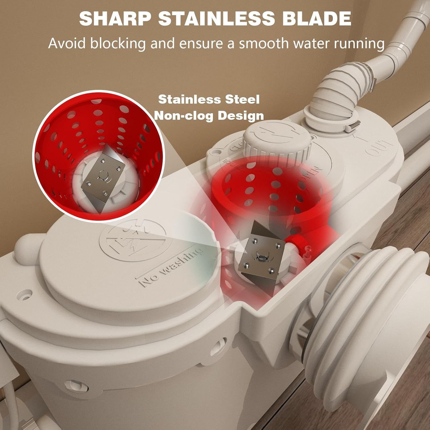 Detalle 2 de Pompa trituratore per WC 500 W, 7 m