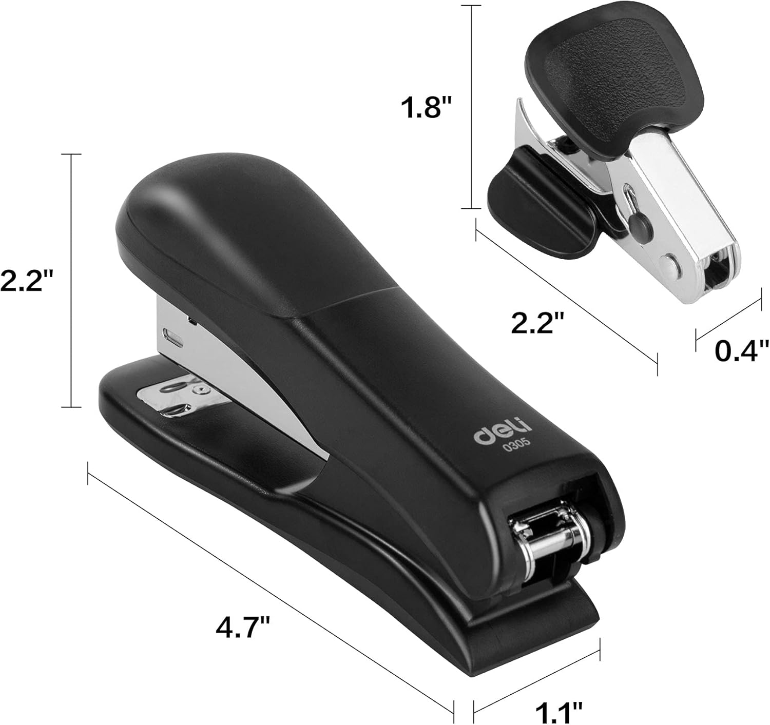 Thumbnail 6 de Deli Stapler Value Pack: Desktop Standard Stapler with 20‑Sheet Capacity, 640 Staples & Remover