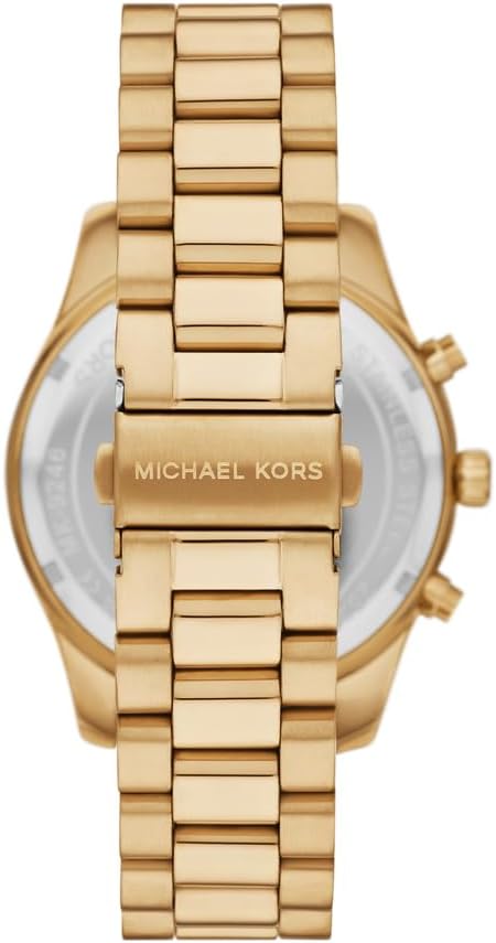 Detalle 2 de Michael Kors Lexington Herren 44 mm Goldfarbene Edelstahluhr MK9245SET