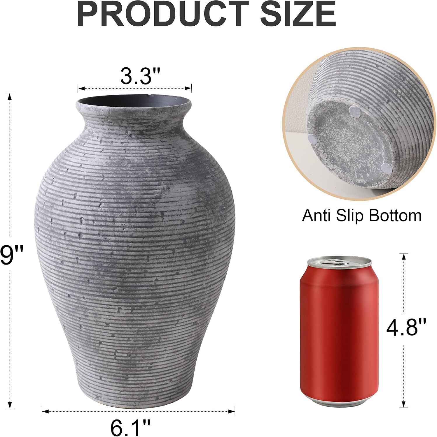 Detalle de Ceramic Flower Vase, 9-Inch