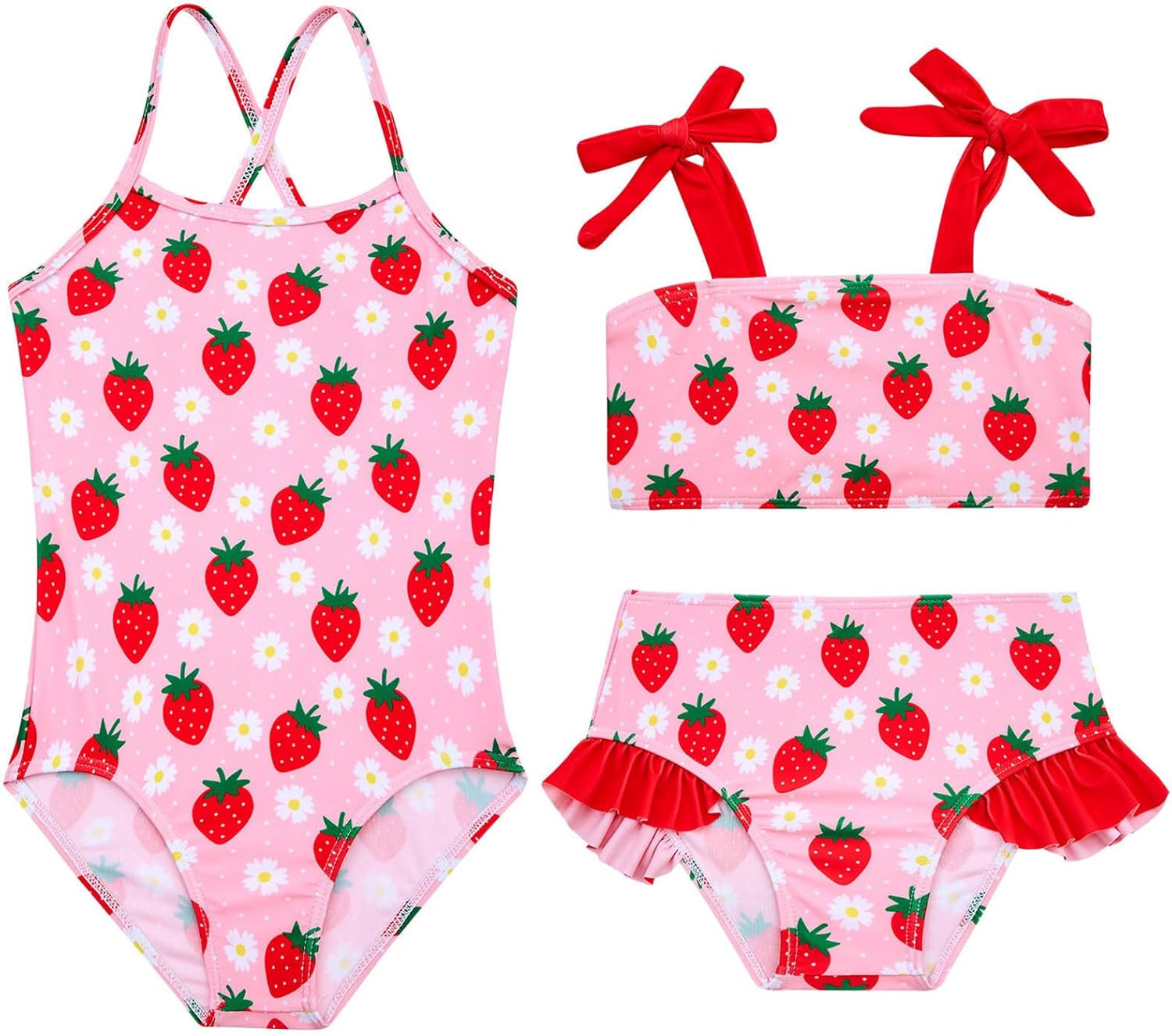 Thumbnail 4 de Kids4ever Girls Swimming Costume 2 Piece Quick Dry Breathable Bikini Set (2-7 Years)