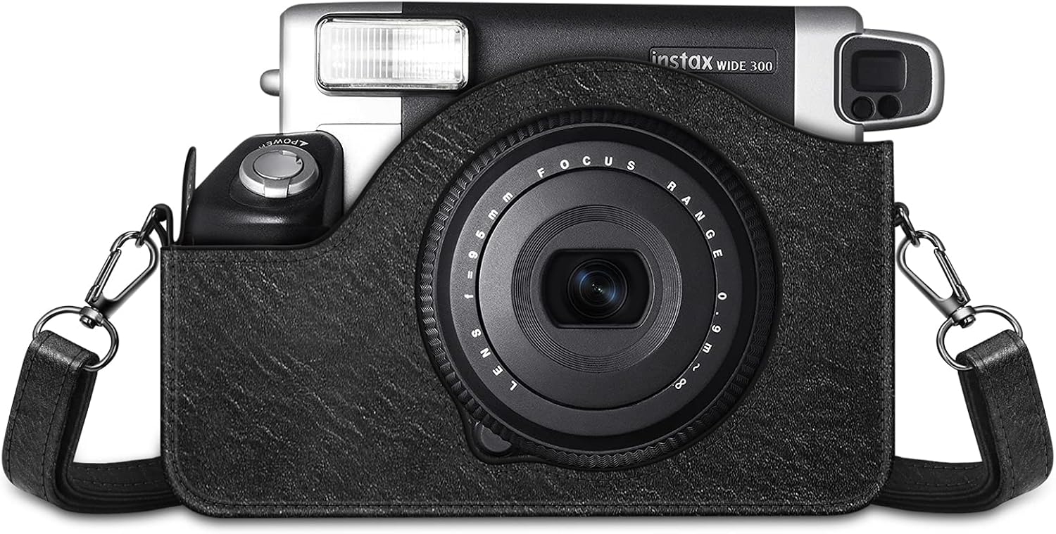 Detalle 2 de FINTIE Schutzhülle für Fujifilm instax Wide 300 – Premium Kunstleder Tasche mit abnehmbarer Tragegurt