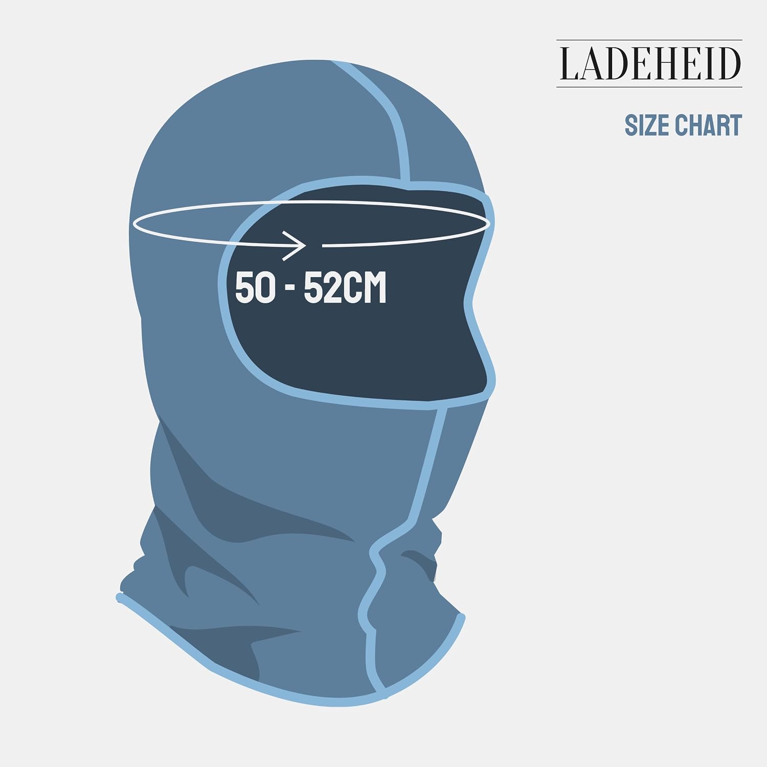 Detalle de Ladeheid Ski Cagoule Enfant thermoactif avec chapeau LA-200 (cagoule balaclava unisexe, taille universelle)