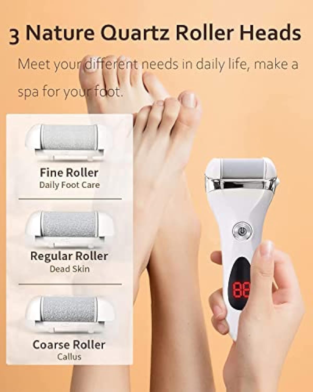 Thumbnail 6 de Jooayou Electric Foot File with 8-in-1 Pedicure Set: Rechargeable, Waterproof Callus Remover for Dry, Cracked Heels