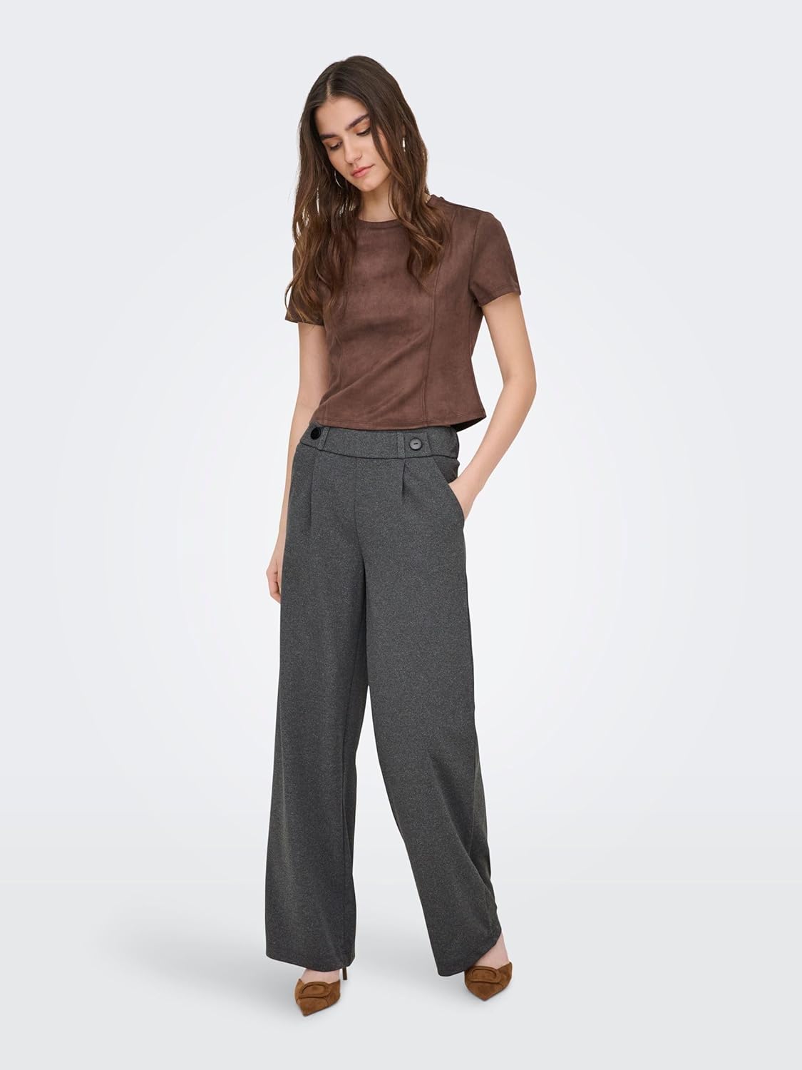 Thumbnail 5 de JdY Damen Marlene Hose GEGGO – weit geschnittene Culotte/Flare mit Schlupfbund