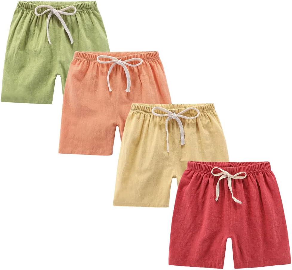 Detalle de FedMois Shorts en Coton Garçon, Lot de 4 – Confort léger pour l’été