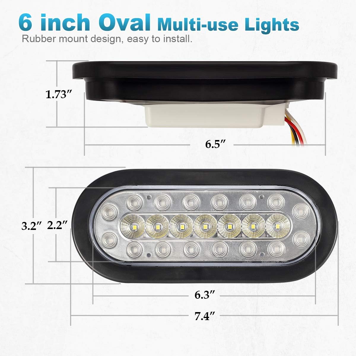 Thumbnail 4 de Partsam LED trailer lights, 6.3-inch