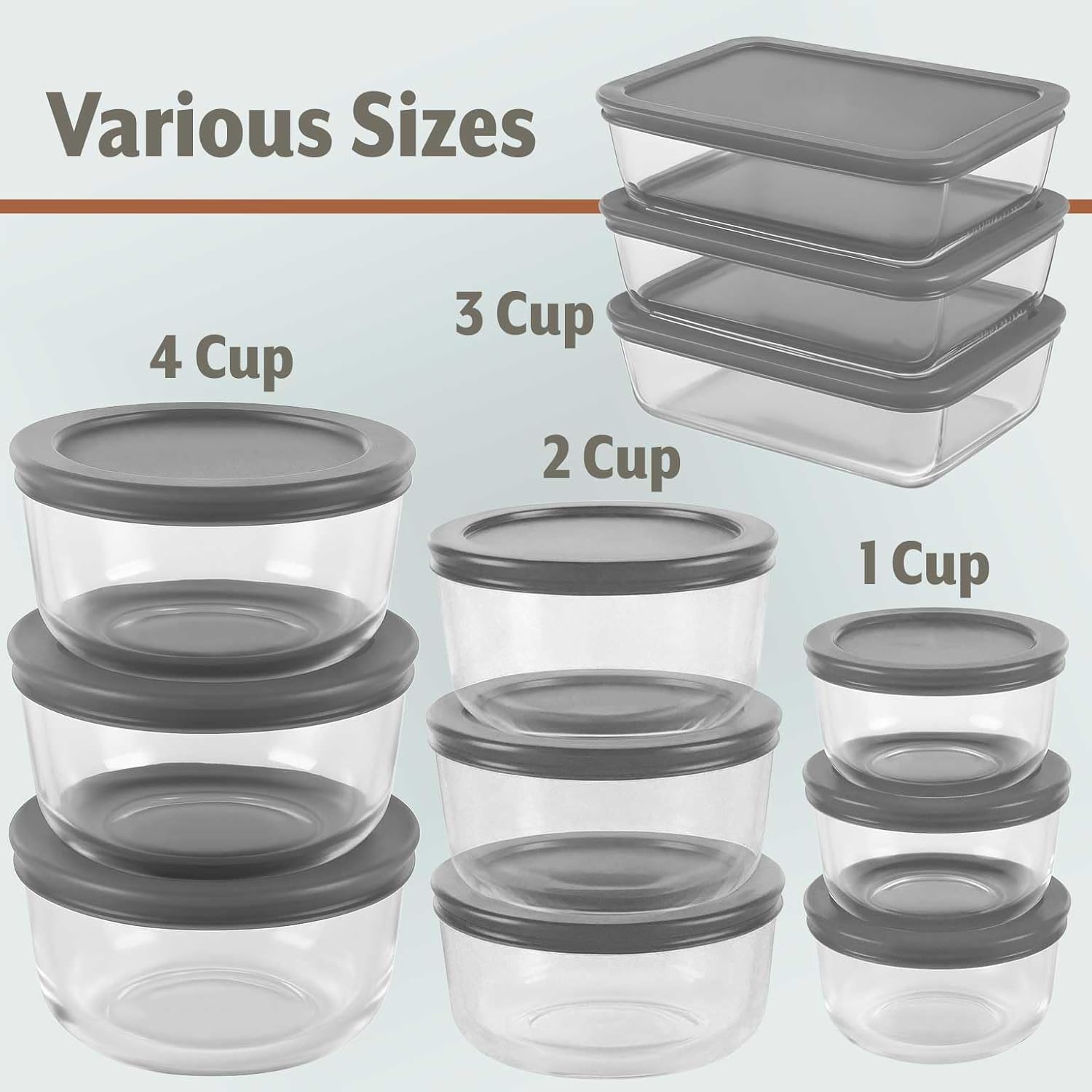 Thumbnail 4 de 24pc Glass Food Storage Set 24pc