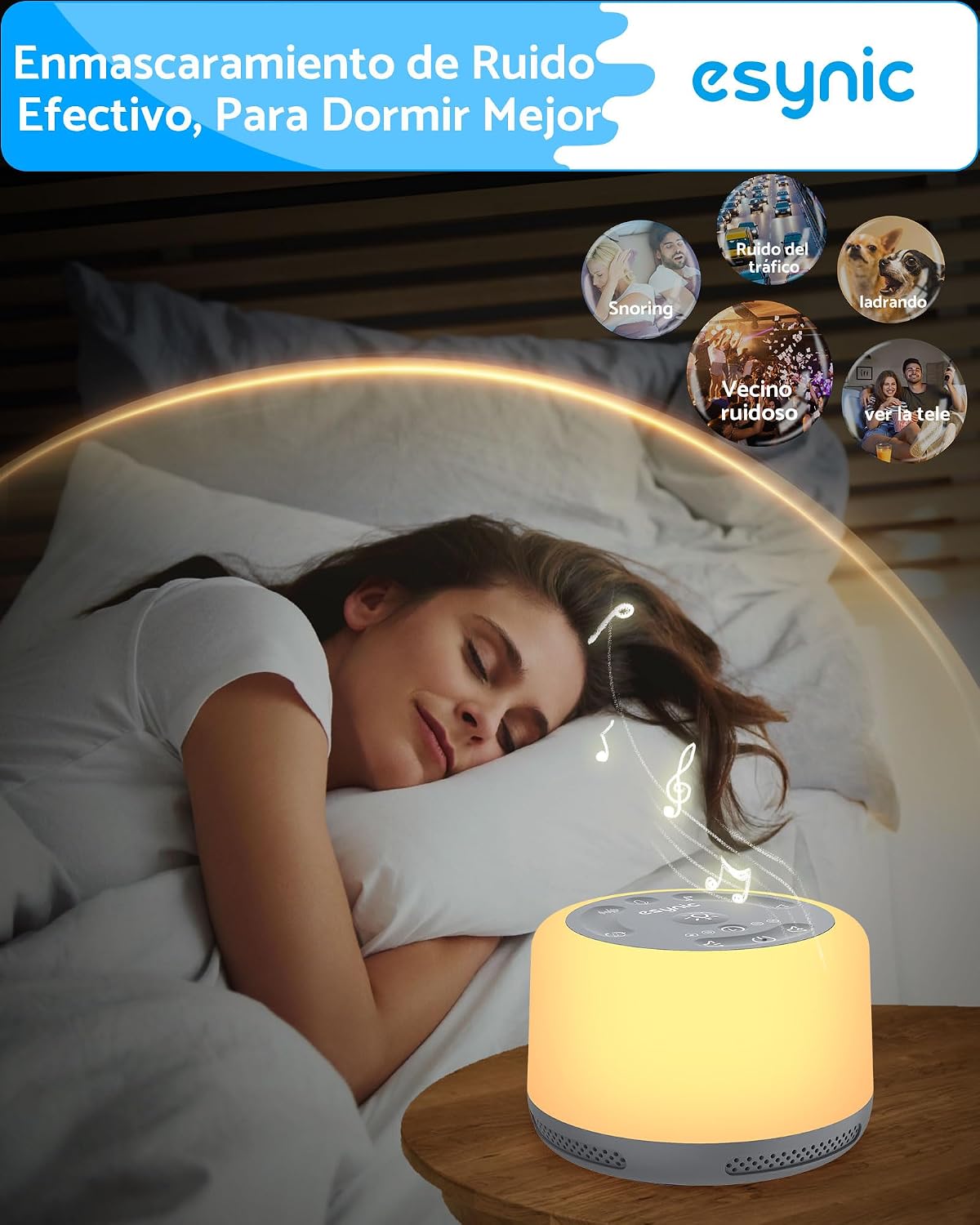Thumbnail 2 de eSynic Máquina de Ruido Blanco Portátil para Dormir 💤