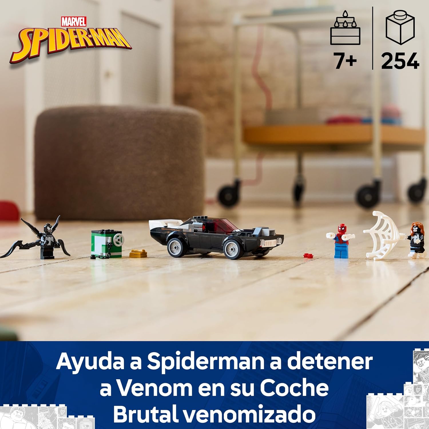 Detalle 2 de LEGO Marvel Spider-Man vs. Coche Brutal de Venom 76309