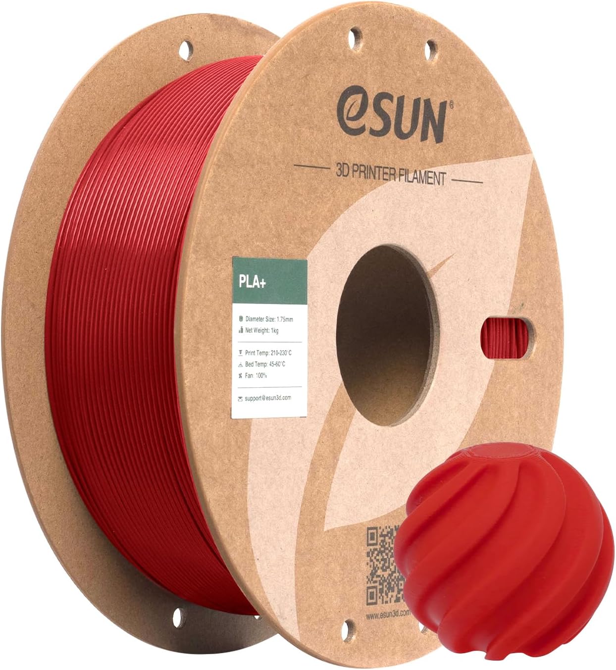 Detalle de eSUN PLA+ Filament 1.75mm 1 kg – Feuerwehrauto Rot