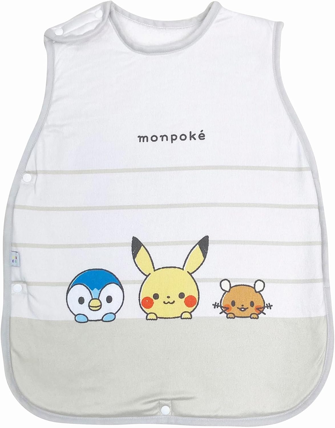 Detalle de MORIPiLO モンポケ ピカチュウ ベビー用スリーパー 45x60cm シープボア・ベージュ