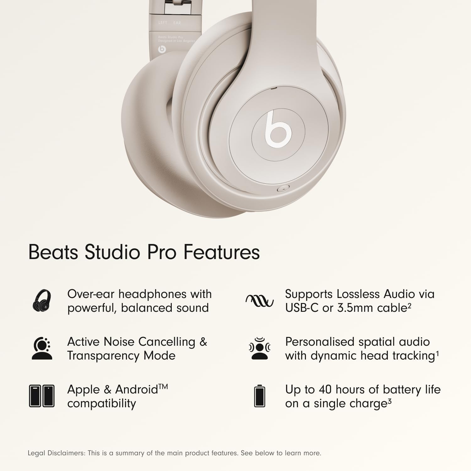 Detalle 2 de Beats over-ear headphones Studio Pro