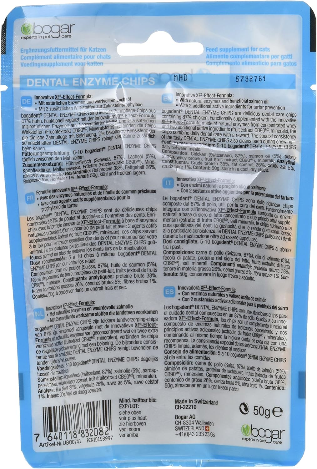 Detalle 2 de Bogadent Dental Sticks per l’igiene dentale dei gatti: snack gustoso e funzionale per la prevenzione della placca