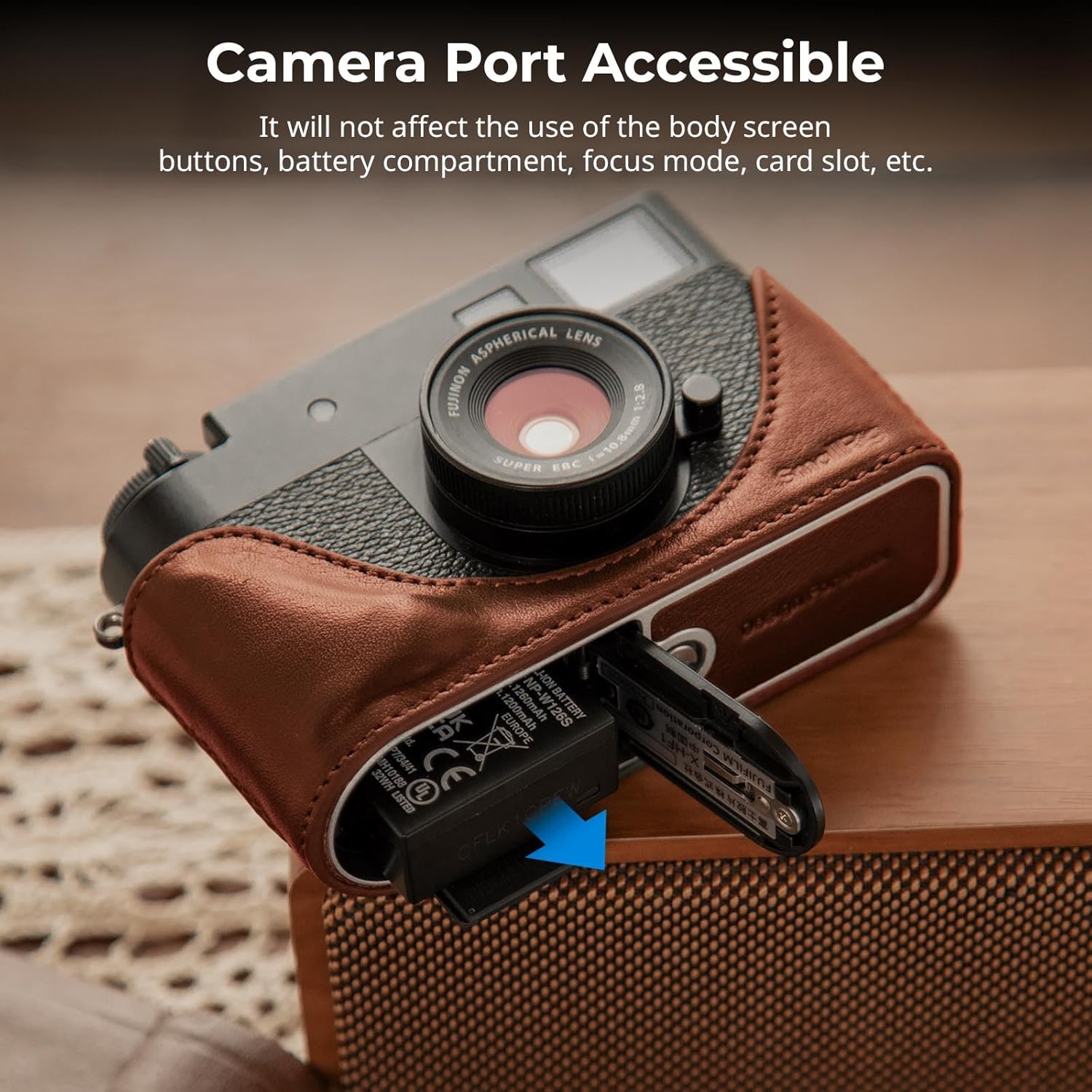 Thumbnail 5 de SMALLRIG Étui en Cuir pour FUJIFILM X Half – Sac de Transport Rétro avec Demi-Étui et Poche Carte
