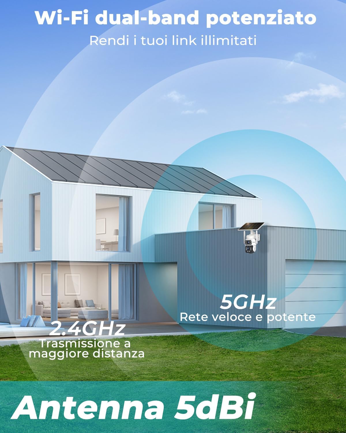 Thumbnail 6 de GENBOLT 2K Solare Telecamera Wi-Fi Esterno Senza Fili con Dual Lens e Rilevamento AI