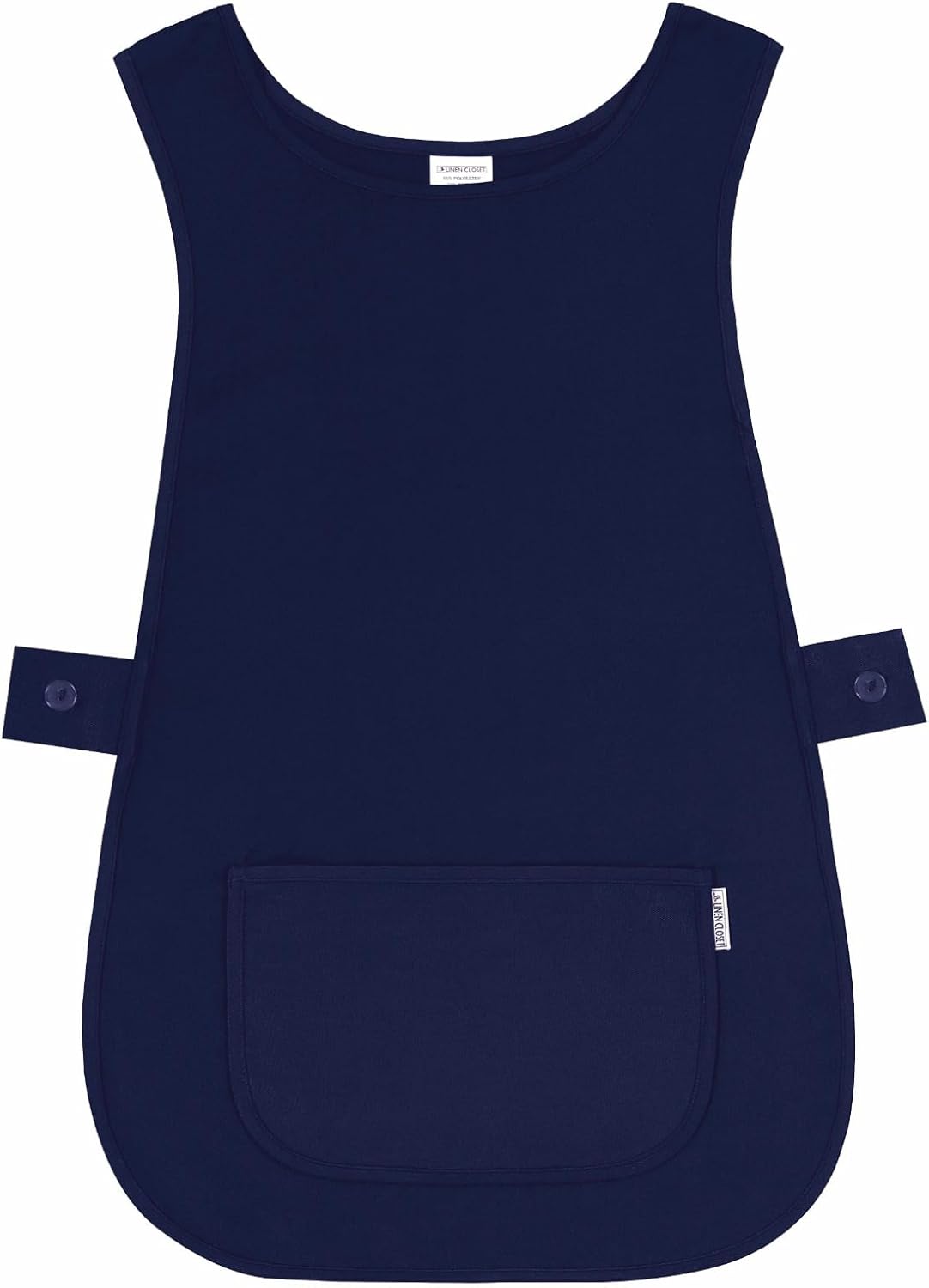 Detalle 2 de LINEN CLOSET® Unisex Tabard Apron with Pockets – Durable Work Tabards for Kitchens and Cleaning