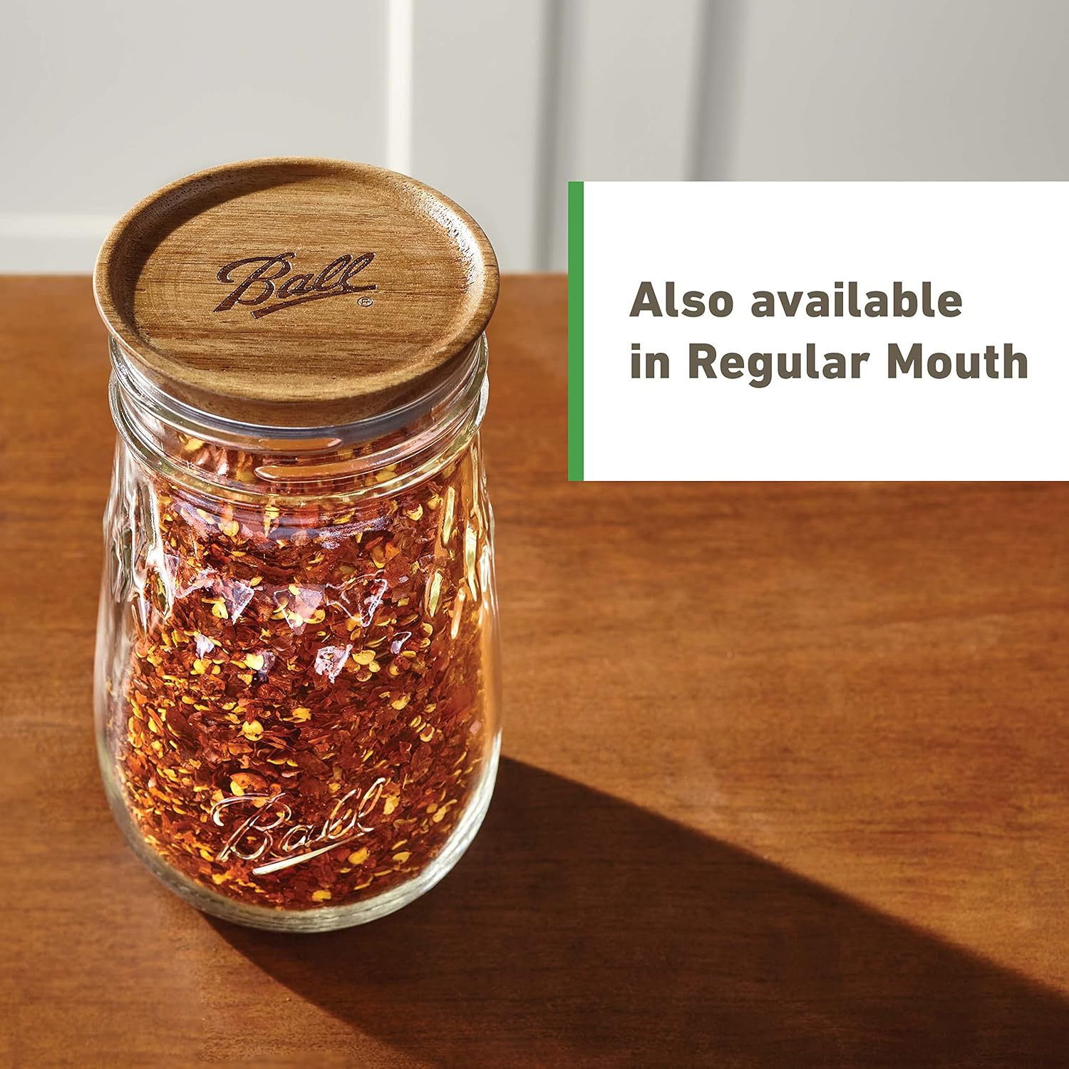 Detalle de Ball Wood-Lid Wide-Mouth Jar Caps (Pack of 5) for Ball Jars