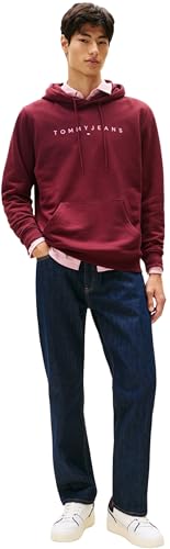 Thumbnail 3 de Tommy Jeans Sudadera Linear Logo con Capucha Rojo XS