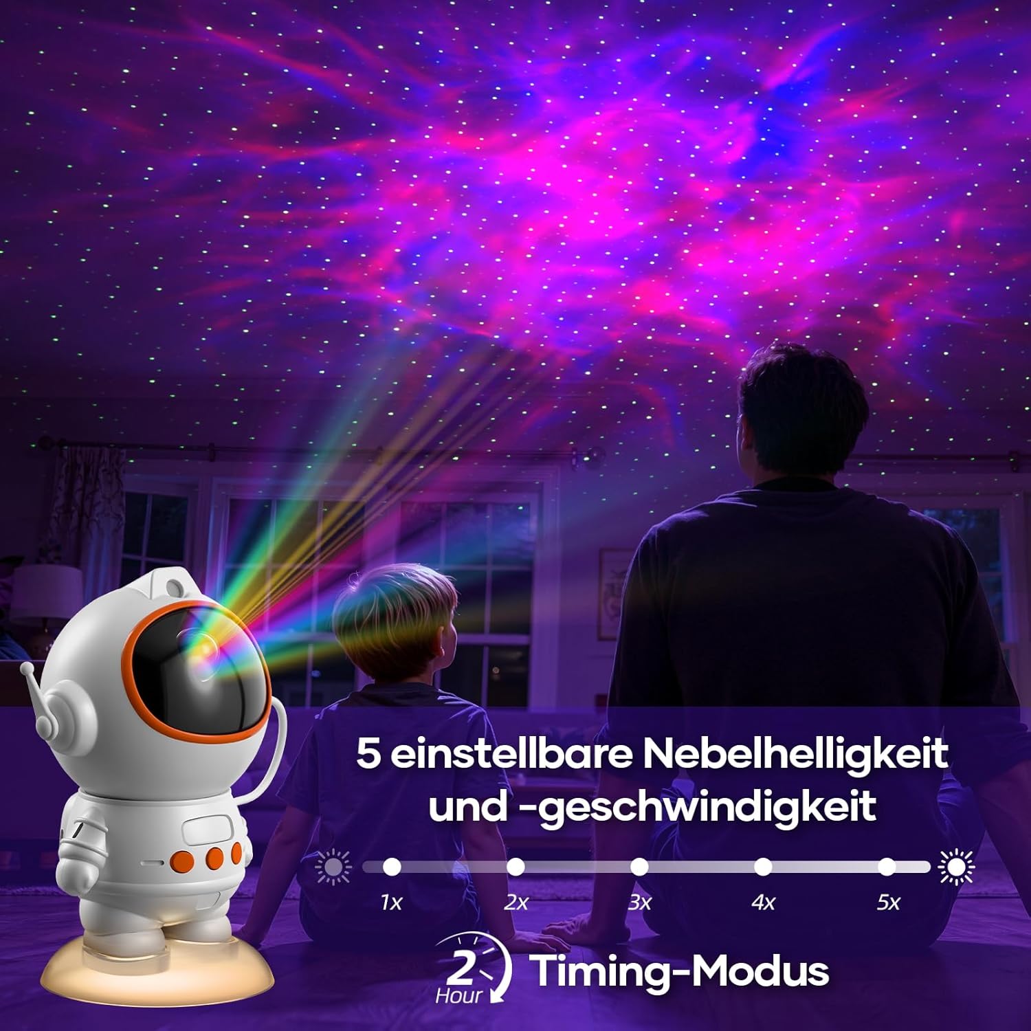 Thumbnail 4 de Fokky Sternenhimmel Astronaut Projektor 9 Modi 📽