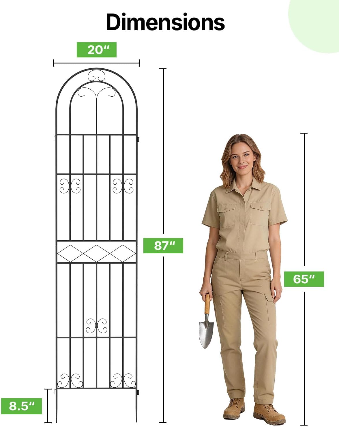 Detalle de Suteck Metal Garden Trellis 87-Inch