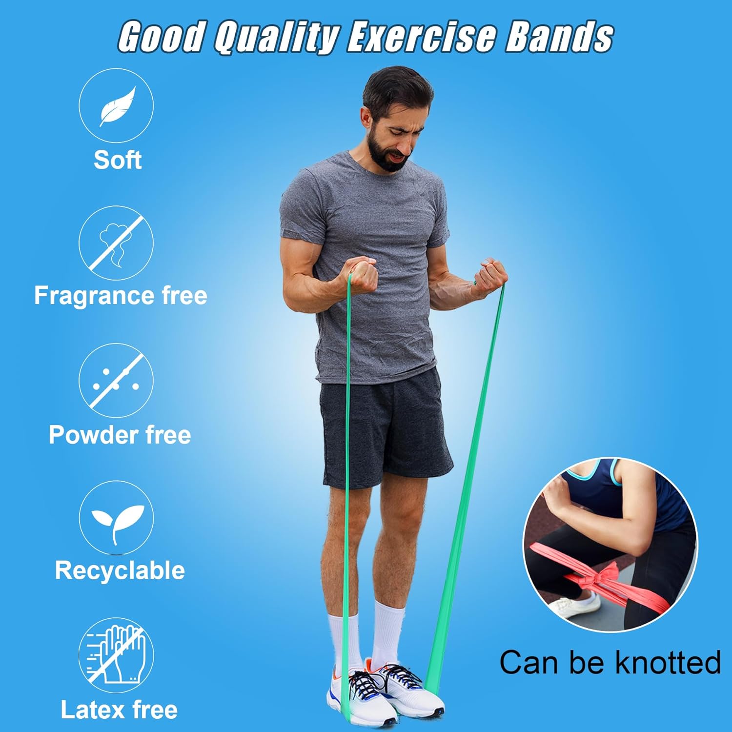 Thumbnail 4 de Hshbxd Resistance Bands 59 in 🧘♀
