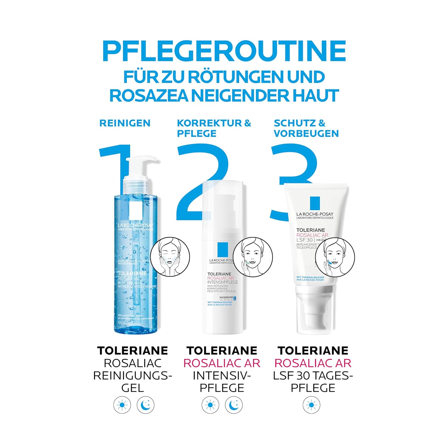 Detalle de La Roche-Posay Toleriane Rosaliac AR Intensivpflege – Feuchtigkeitspflege für Rötungen und Rosazea, 40 ml