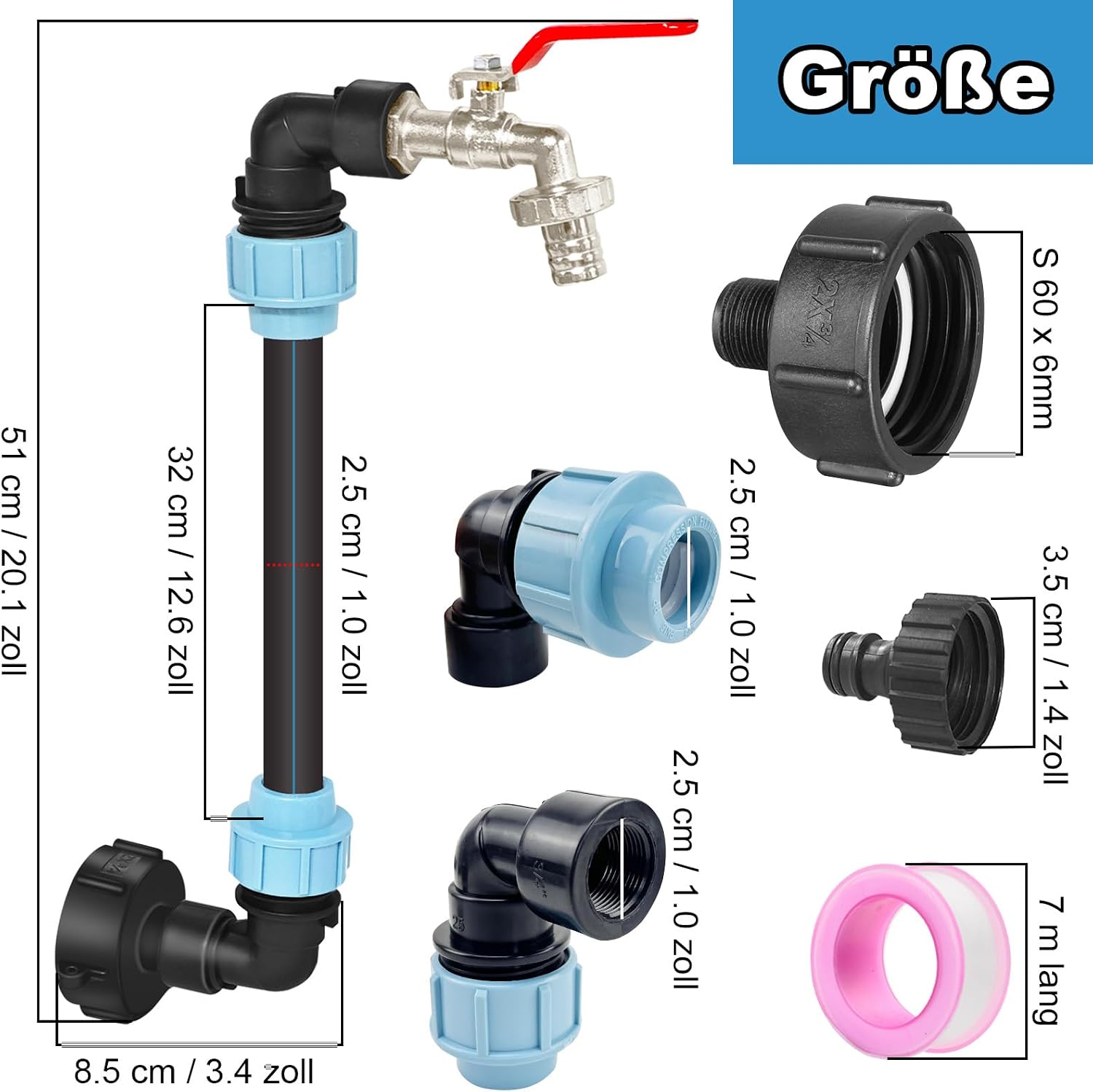Thumbnail 1 de IBC Schwanenhals Auslaufhahn 3/4 S60x6