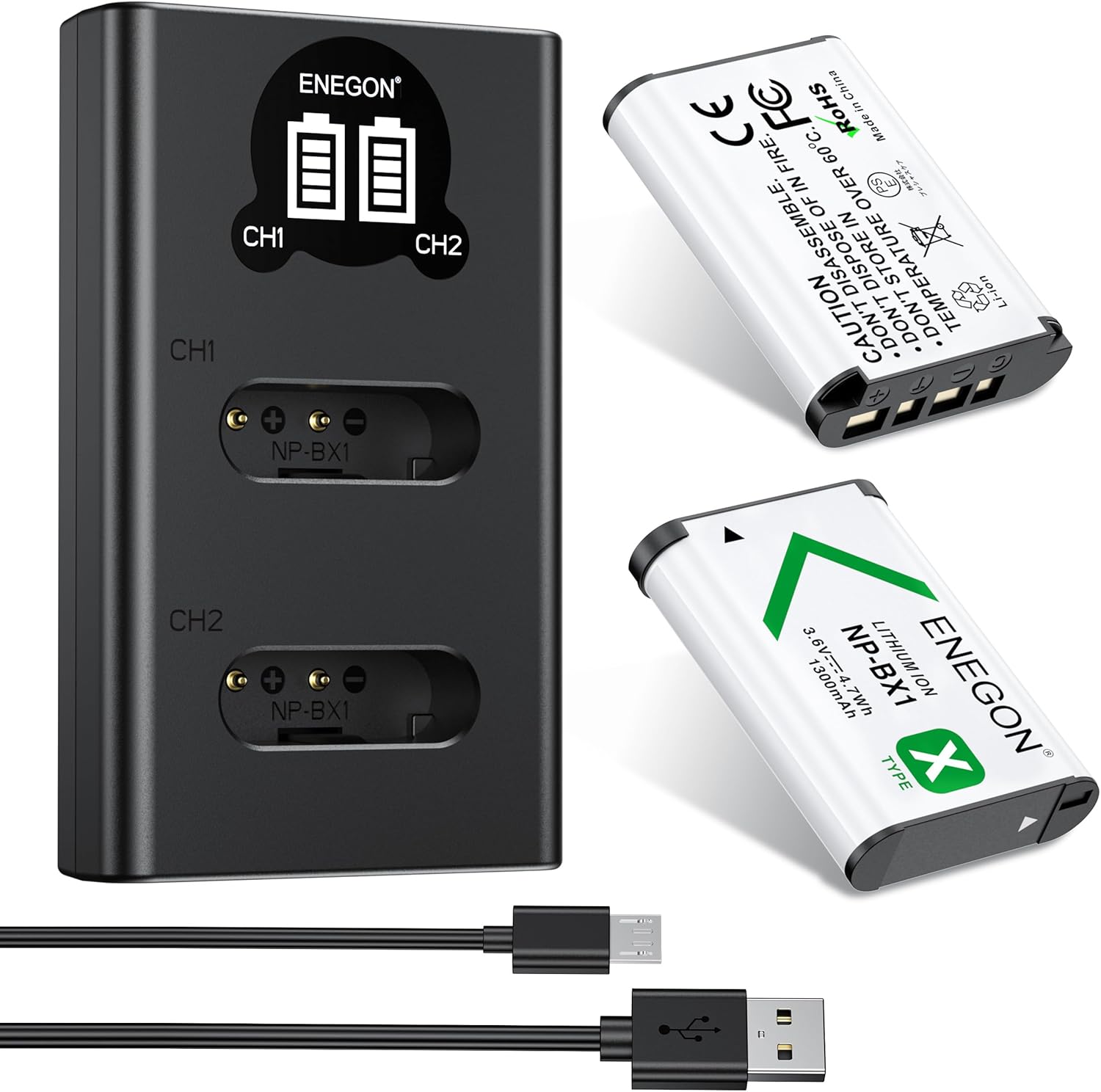 Detalle de ENEGON Akku NP-BX1 1300mAh 2-Pack