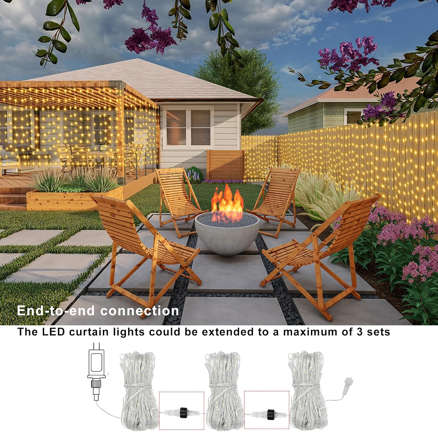 Thumbnail 6 de ZAIYW LED Curtain Lights, 20 ft