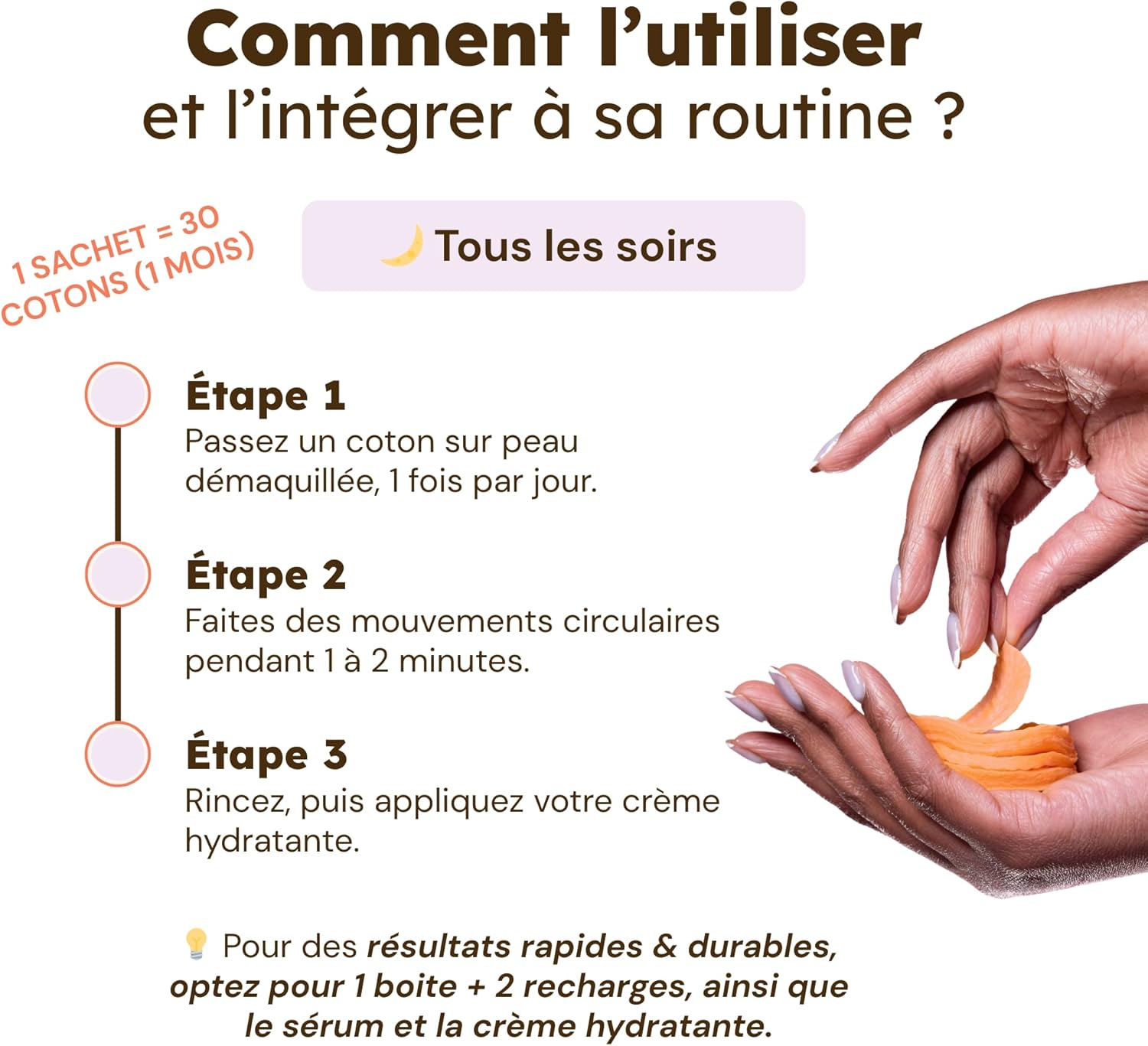 Thumbnail 6 de Séfia Séfia – Cotons anti-imperfections visage & corps (recharge 30 cotons) au curcuma, vitamine C et niacinamide