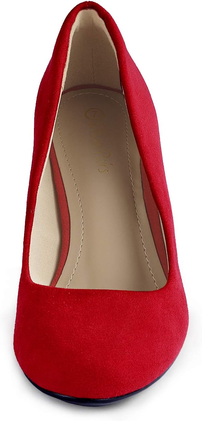 Detalle de DREAM PAIRS Women's Kitten Heel Pumps, 2.5-Inch Heel, Round Toe, Slip-On