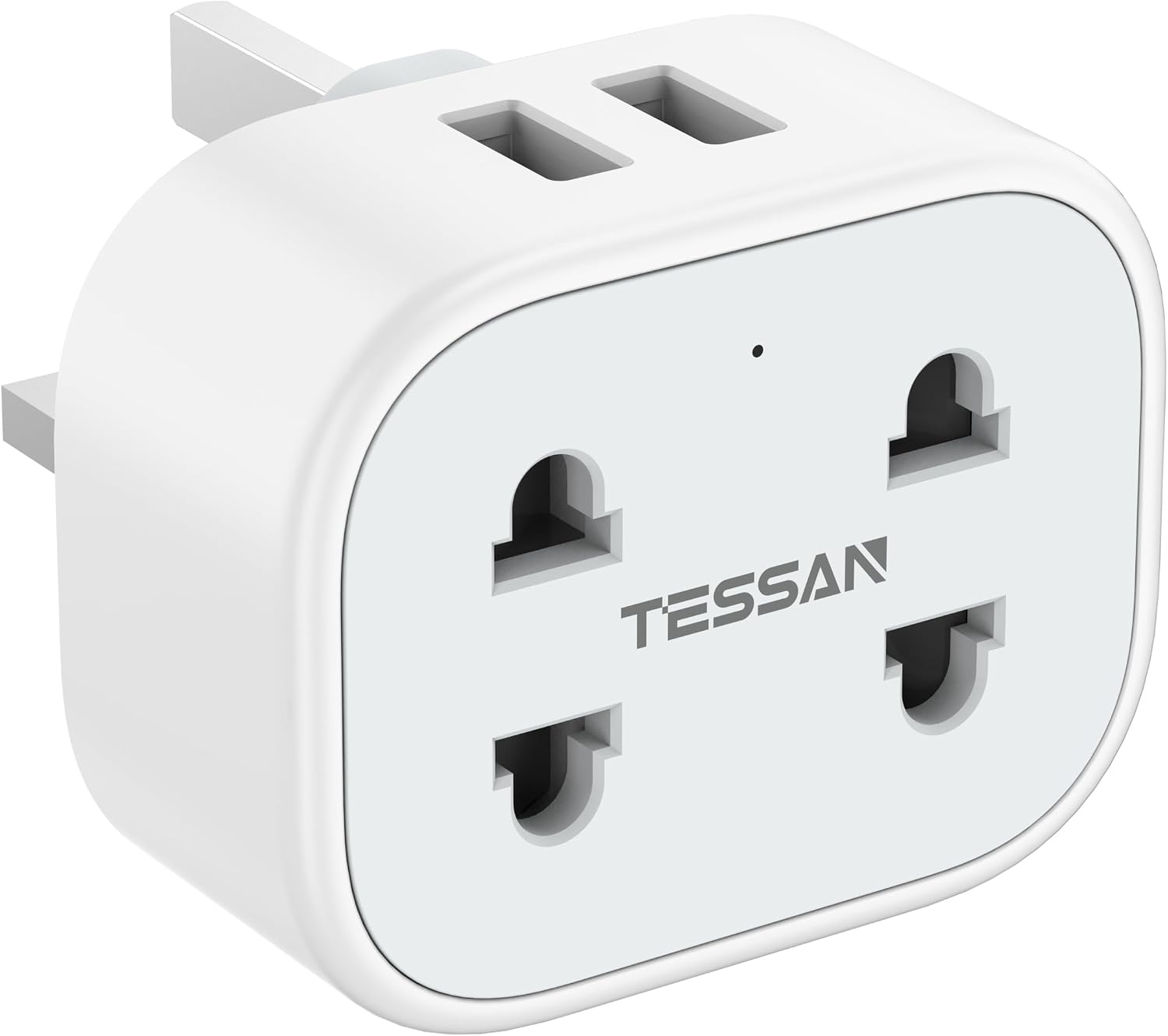 Detalle de TESSAN Double Shaver Plug Adaptor UK 2 USB