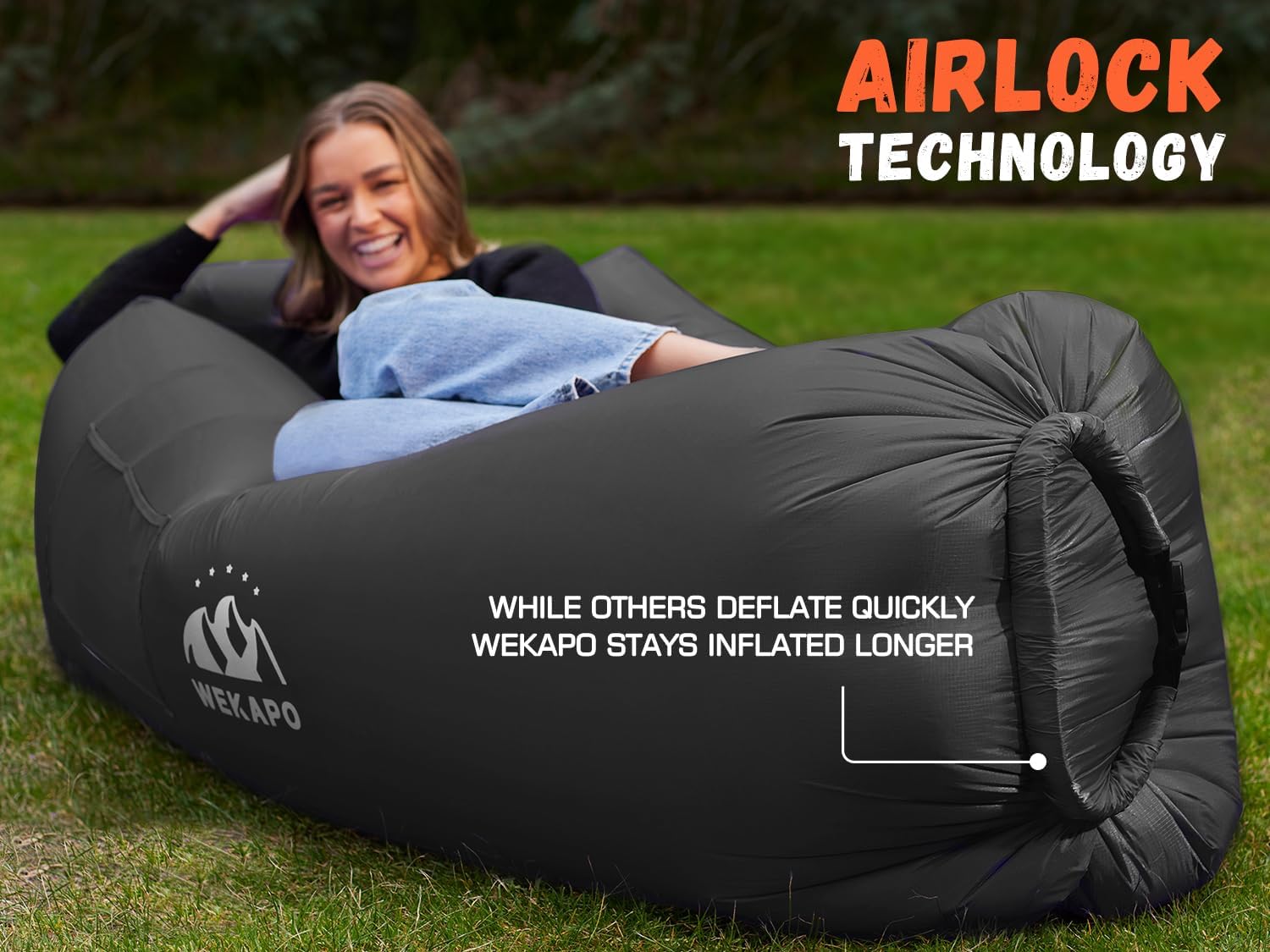 Thumbnail 4 de WEKAPO Inflatable Couch Air Lounger Chair (Portable Blow-Up Sofa for Camping & Beach)