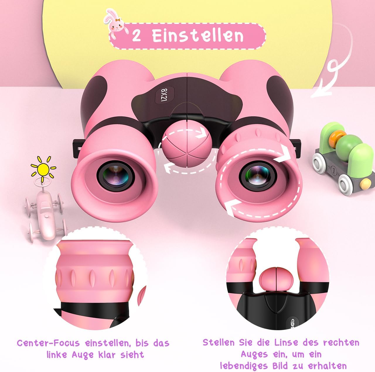 Detalle 2 de Kinderfernglas für Mädchen 3–12 Jahre