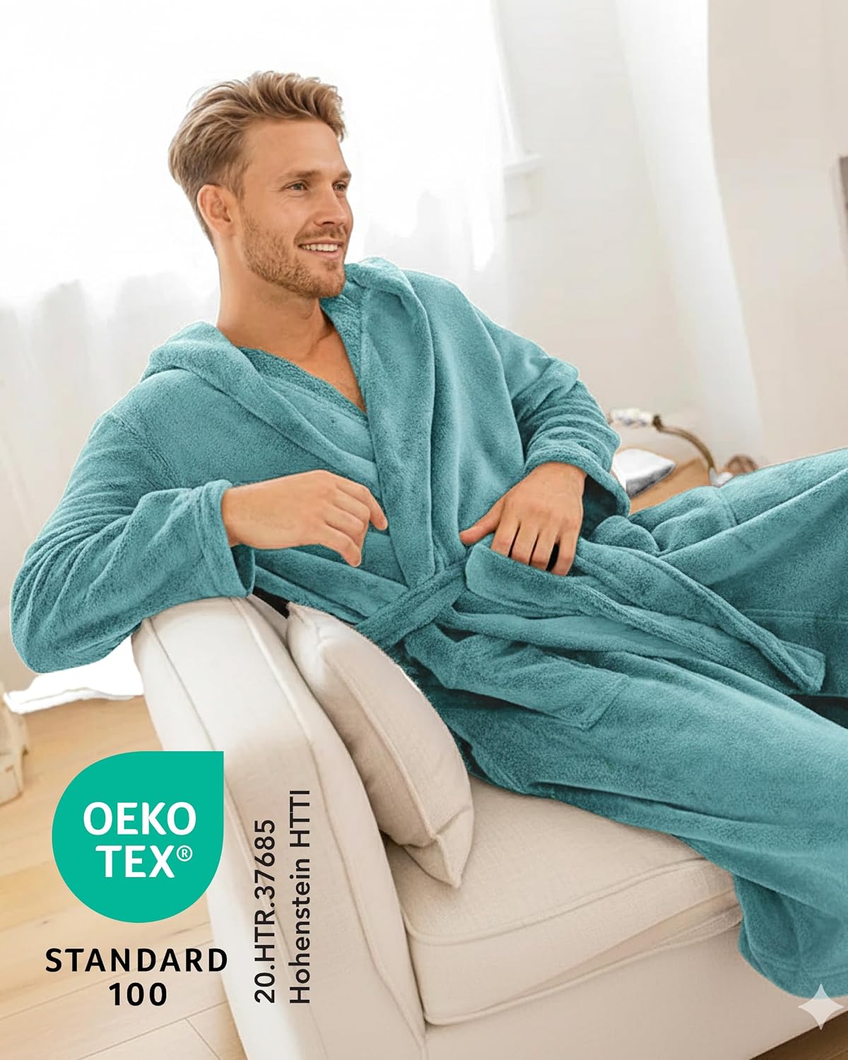 Detalle de Twinzen Kuschelfleece Morgenmantel S