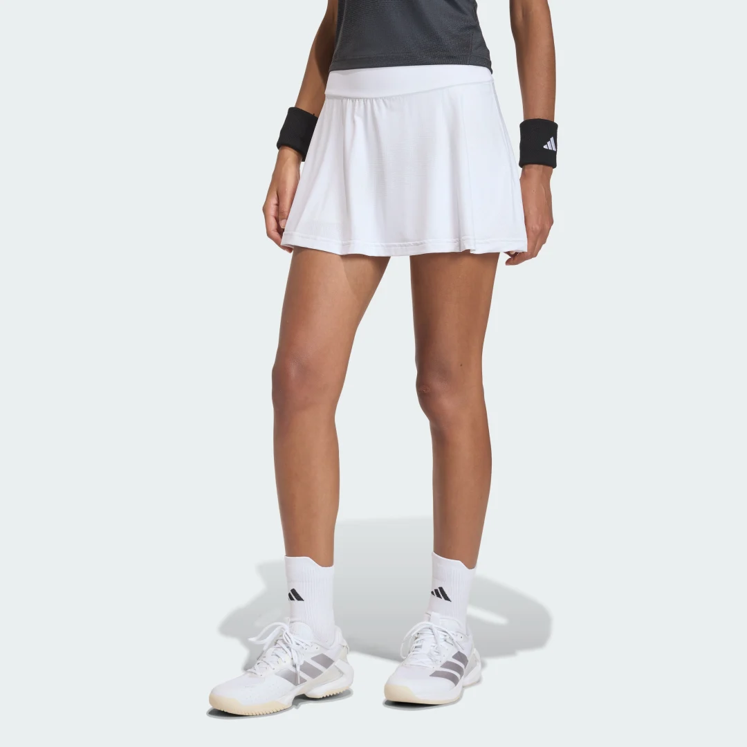 Detalle de Falda estampada de Tennis Club Climacool de Adidas — color blanco