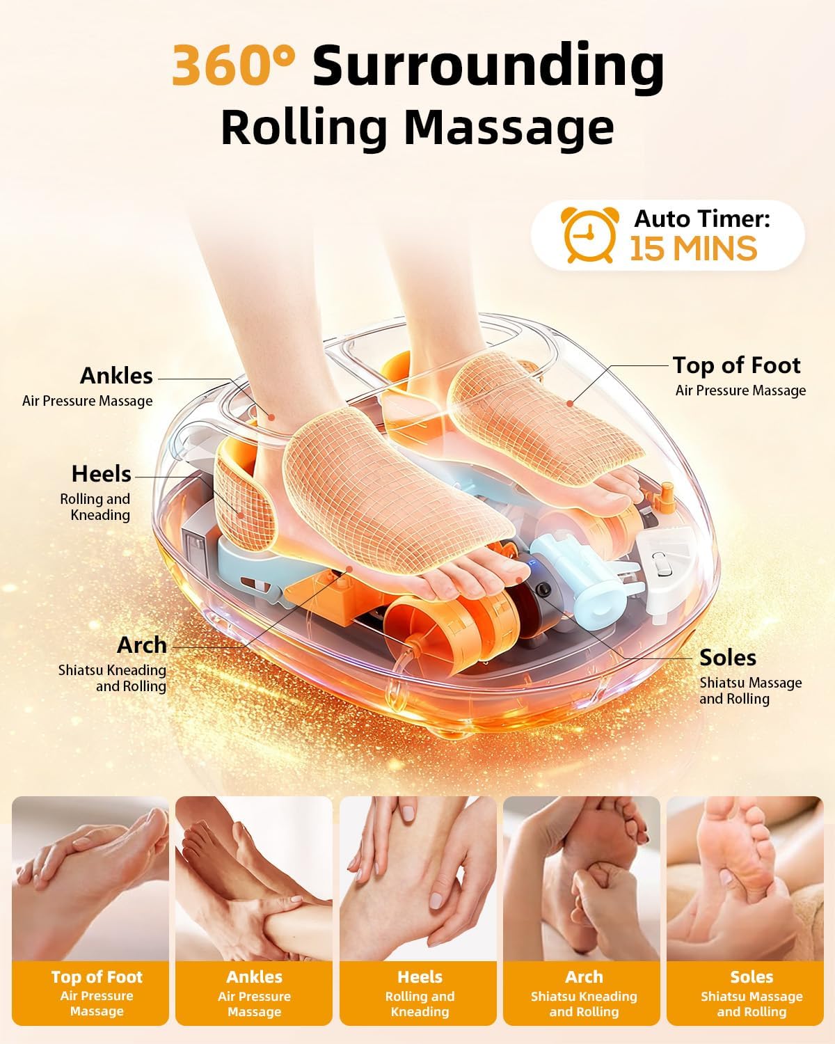 Thumbnail 2 de Foot Massager with Heat and Remote – Shiatsu Deep Heat for Foot Comfort