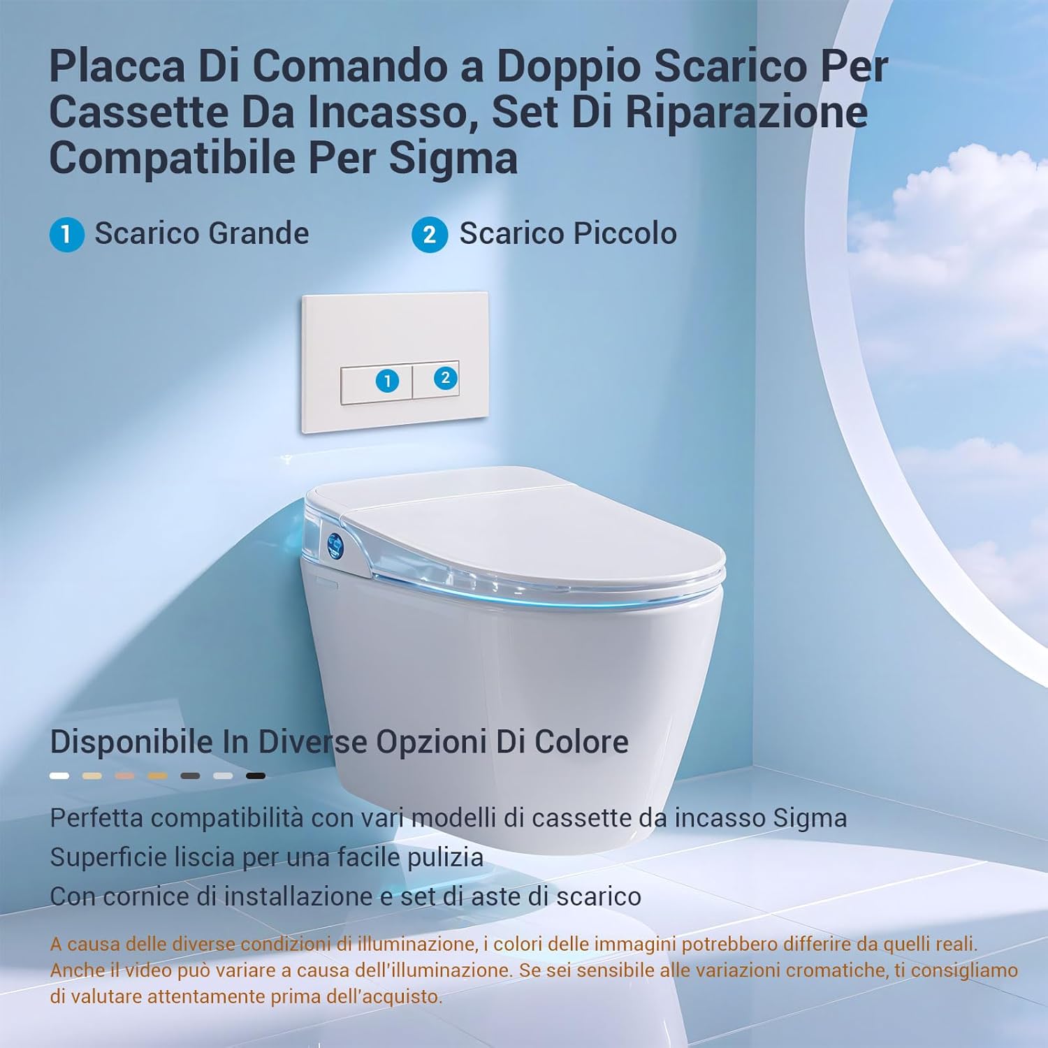 Detalle 2 de Mendorio Placca di Comando WC 246×164 mm