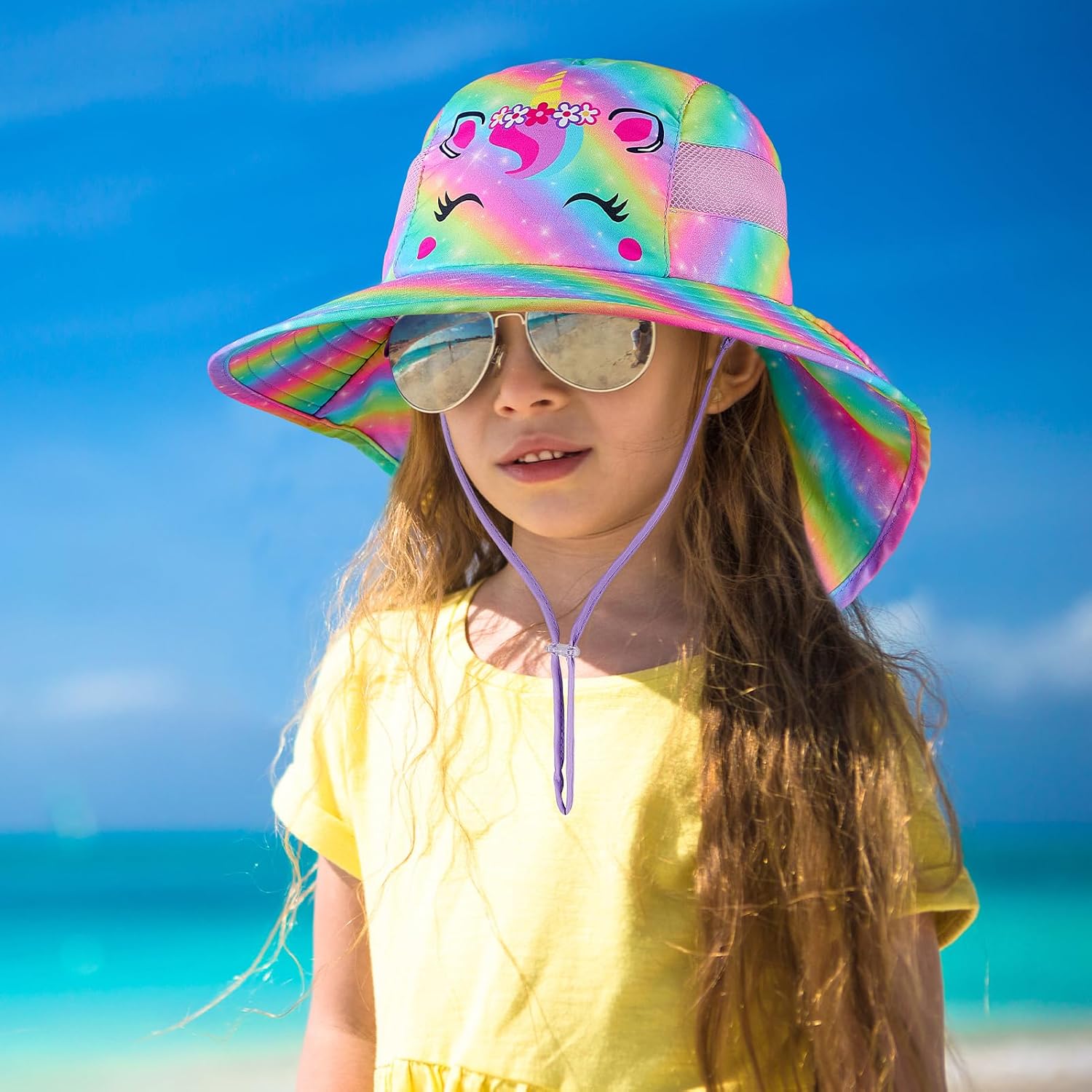 Detalle 2 de MHJY Kids Sun Hat UV Protection, 8 cm brim