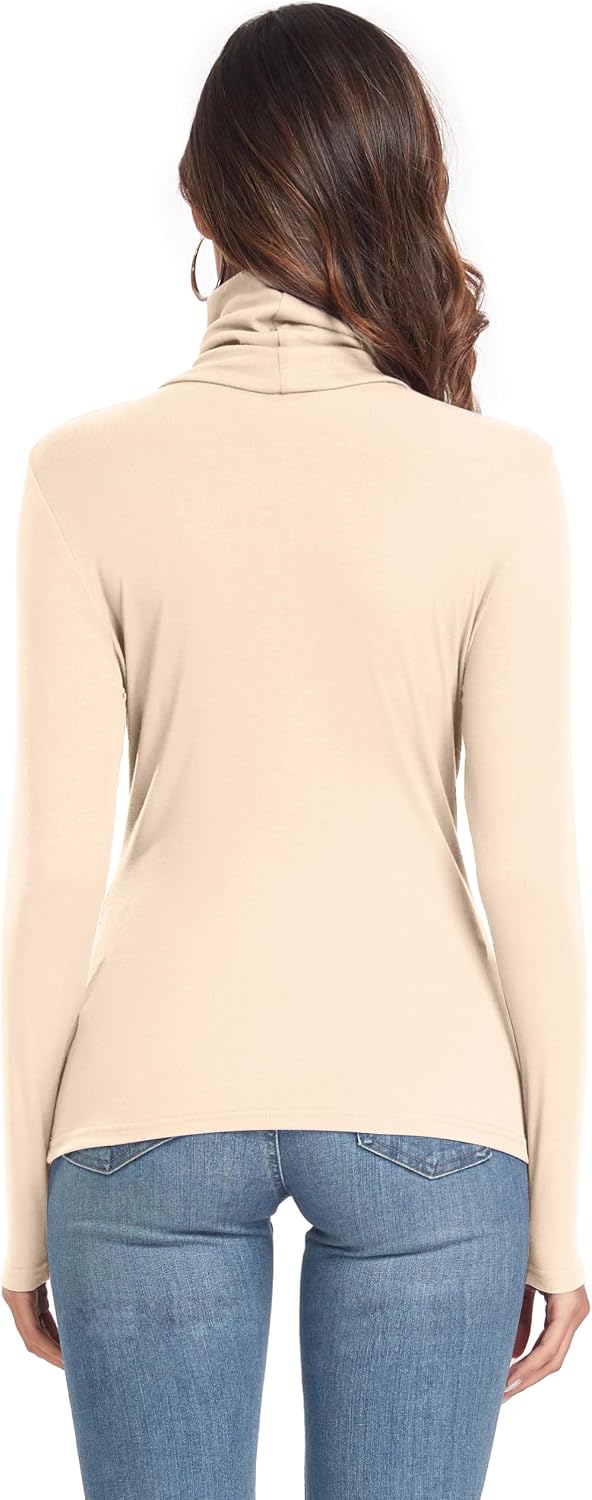 Thumbnail 5 de Women's Long Sleeve Casual Lightweight Turtleneck Top Slim Fit ⛅