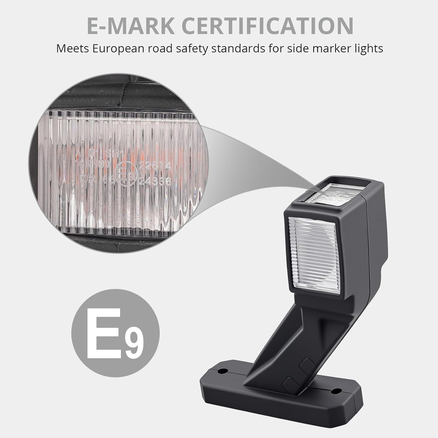 Thumbnail 3 de Justech 2-pack LED side marker lights (12–30V, IP65, triple colour) for trucks, trailers and caravans